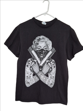 Tattooed Marilyn Monroe Graphic Tshirt Med